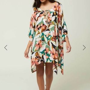O’Neill beach coverup Tamra colorful floral XS S NWT boho feminine